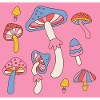 Retro Mushroom Pattern – Psychedelic 70s Design