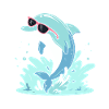 Delfin-Sommer-Pinkbrille