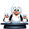 Penguin Family Trio Cartoon