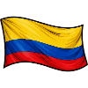 Colombian flag in the wind