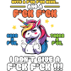 Buntes Einhorn frecher Spruch