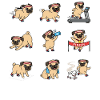Funny Pug Jogging Marathon Runner