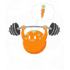 Dumbbell Carrot Strength Training Cartoon