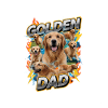 Golden Retriever Dad 90s Retro