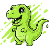 Comic Dino Slime Vert