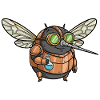 Moustique Alchimiste Steampunk Cuivre Fioles