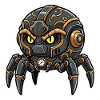 Steampunk Black Watchmaking Spider Sentinel
