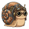 Snail Aviator Steampunk Shell Copper