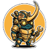 Scarab Rhinoceros Steampunk Engineer Key