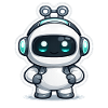 Copilot KI-Roboter-Maskottchen niedlicher Entwickler-Aufkleber