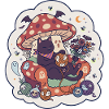 Chat Halloween Champignon Horreur Mignonne