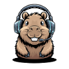 Capybara Gamer With Headset Funny Gaming