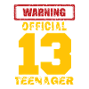 Warning Official 13 Teenager