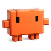 Claude Code Pixel 3D Mascot Cute Dev Naklejka