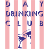 Day Drinking Club Stripe Print