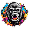 Gorilla Graffiti Glowing