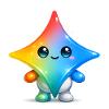 Cute Gemini Star Mascot Sticker
