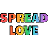 Spread Love Rainbow Typography