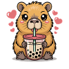 Capybara Bubble Tea Shirt Kawaii