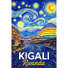 Kigali Rwanda Starry Night Skyline