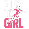 Maglietta da ragazza da calcio gioca come una ragazza fußball