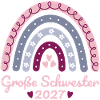 Große Schwester 2027 Boho Regenbogen pastell