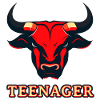 Roter Stierkopf Teenager