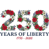 USA 250th Anniversary Floral Patriotic