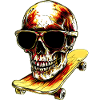 Skull Skateboarder