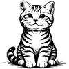 Katzenbaby_sitzend_schwarzweiss