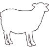 Sheep Silhouette Contour Design