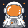 Frenchie Astronaut Weltraum Bunt