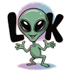Alien T-Shirt Comic Space Look