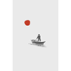 Quiet Waters – Minimalist Boat Scene