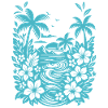 Beach Tropical Lagoon Silhouette