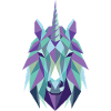 Einhorn Polygon Lila Türkis