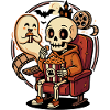 Skelet Popcorn Cinema Gyserhumor