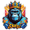 Blue Gorilla Crowned Graffiti