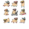 Funny Pug Jogging Marathon Runner