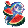 Space Melon Neon Cosmos
