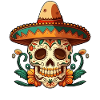 Flower Sugar Skull Cinco De mayo