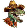 Mexican Sugar Skull Sombrero Trex