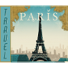 Paris Travel Retro Travel Poster