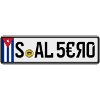 Cuba License Plate S-AL 5€Я0