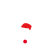 Reindeer with glasses and Santa hat