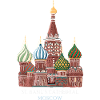 Moscow, Hand-drawn St. Basil's Cathedral