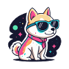 Dog Astral Neon Glasses