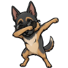 Dabbing German Shepherd