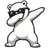 Dabbing Polar Bear