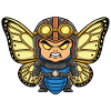 Papillon Aviateur Steampunk Armure Bleue
